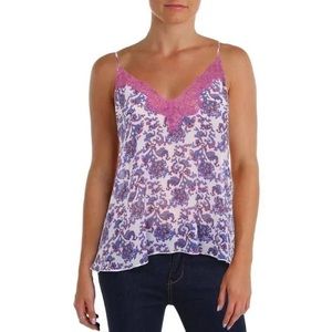 Free People Lace-Trim Cami Tank chiffon